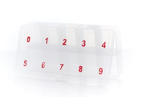 塑料數字甲片盒