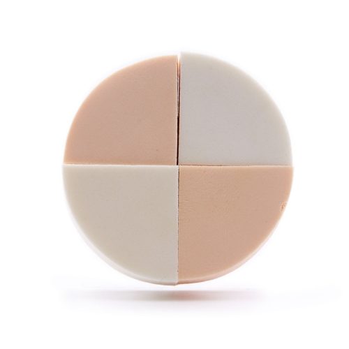 SBR圓形海綿4切 雙色